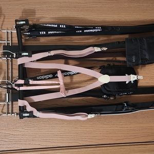 Blush Pink Suspender & Bowtie Set